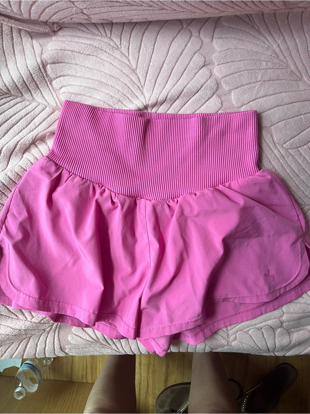FP Movement by Free People Hot Pink Ribbed-Waist Athletic Skort